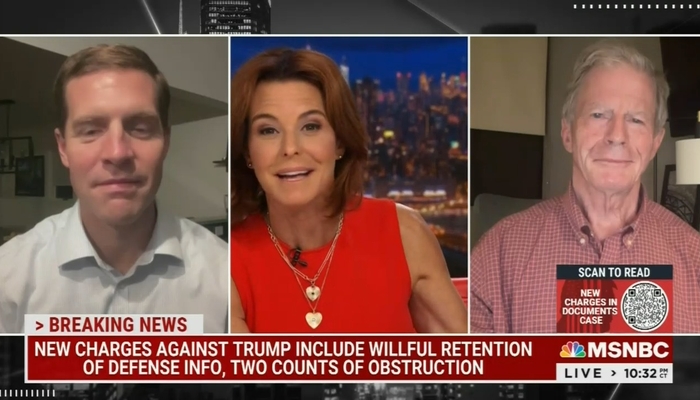 IRONY: MSNBC Gloats Over Hillary 'Smiling' At New Trump Indictment